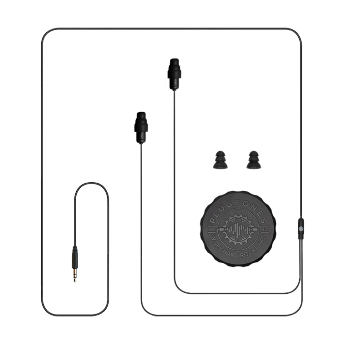 black plugfones cable
